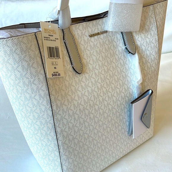 MICHAEL Michael Kors Handbags - Michael Kors Vincent Large Logo Tote Bag With Card Case
